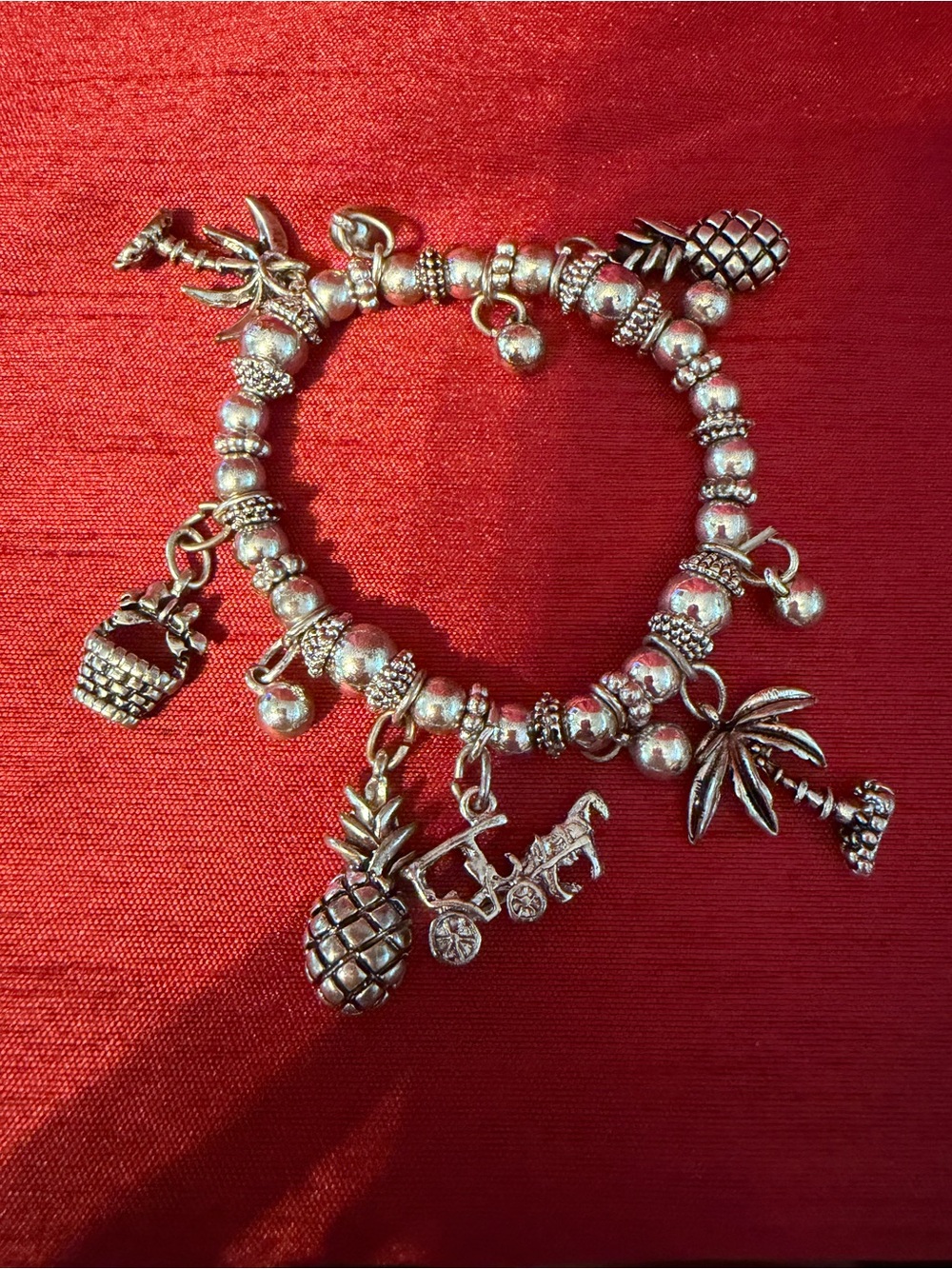 Silver-Tone Tropical Charm Bracelet - Women Jewelry